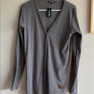 Gray button down cardigan